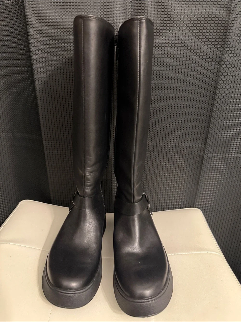 Women’s Fit Flop F-mode Folded Knot Flatform Tall Stretch Boots NWOT Sz 5